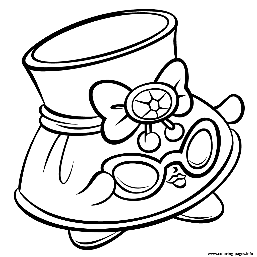 1024x1024 Hat Shady And Sunglasses Shopkins Season 3 Coloring Pages Printable