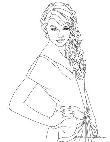 364x470 Taylor Swift Singer In Coloring Sheet. More Taylor Swift Coloring