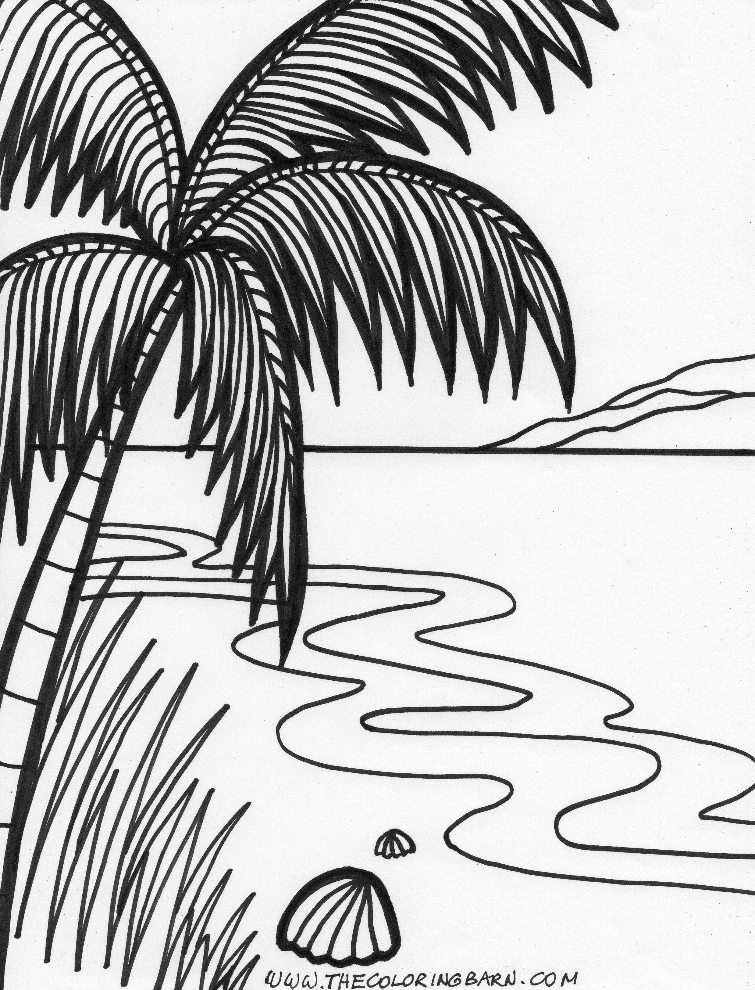 Island Sunset Printable Coloring Pages For Kids Birthday Party 2477x3245 Island Sunset Printable Coloring Pages For Kids Birthday Party