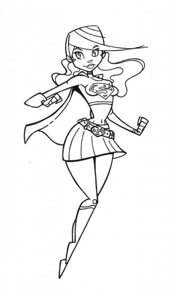 600x1024 Supergirl Coloring Pages Comic Book Coloring Pages
