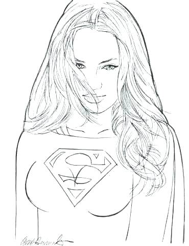 370x480 Supergirl Coloring Pages