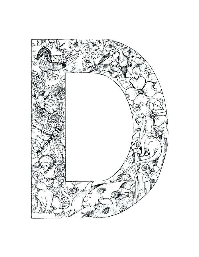 698x903 D Coloring Pages D Coloring Pages Fancy D Coloring Page Free