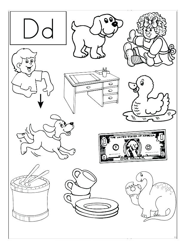 616x842 D Coloring Pages Letter D Coloring Pages Free Printable Letter D
