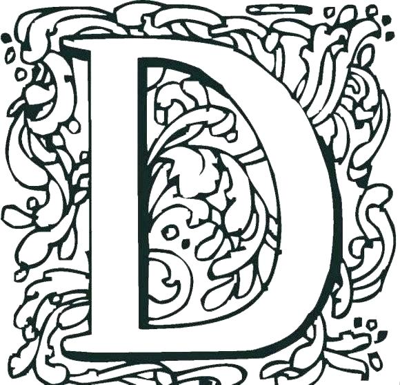 580x557 The Letter D Coloring Pages D Coloring Pages Letter N Coloring