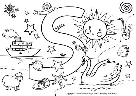460x325 S Coloring Pages Letter S Colouring Pages Colouring Sheets