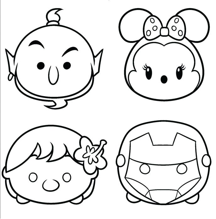687x699 Tsum Tsum Coloring Book Kids N Fun Coloring Pages Of Disney Tsum