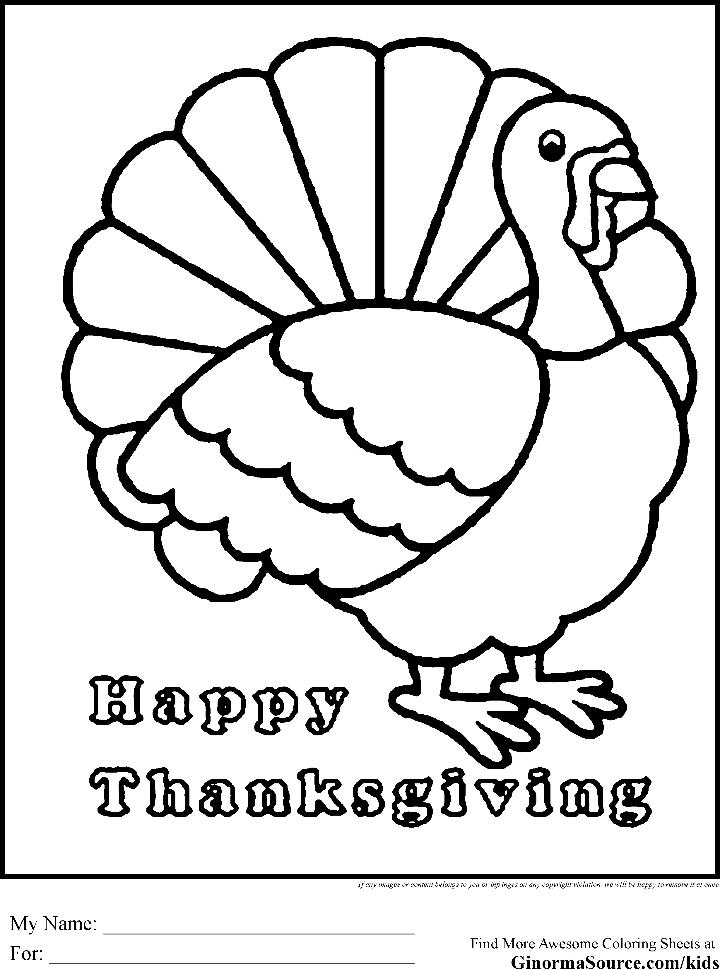 2459x3310 Coloring Pages Turkey Skill Of A Page For Preschool 526777 24891