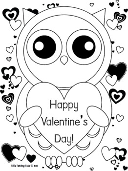 Valentine's Day Owl Coloring Page! {Valentine's Dayowl Theme} Tpt 262x350 Valentine's Day Owl Coloring Page! {Valentine's Dayowl Theme} Tpt