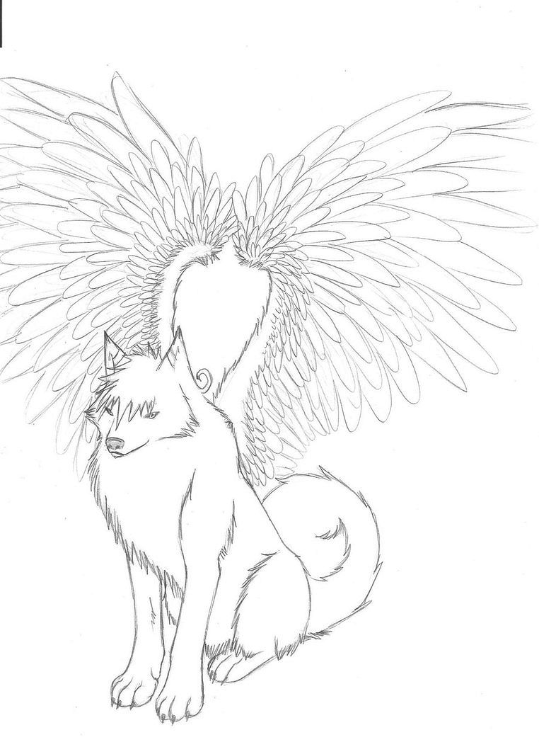 Wolves With Wings Coloring Sheets Coloring Pages