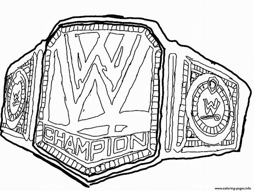 850x640 Championship Title Belts Coloring Pages