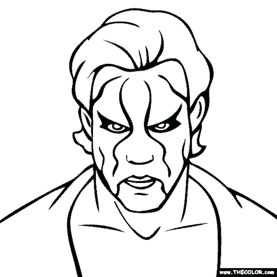 950x950 Coloring Pages ~ Wwe Coloring Pages Sting Of Belts Wwe Coloring