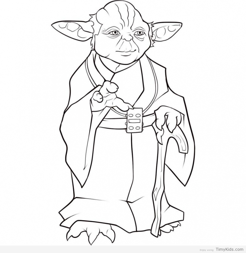 Simple Yoda Coloring Pages Timykids 994x1024 Simple Yoda Coloring Pages Timykids