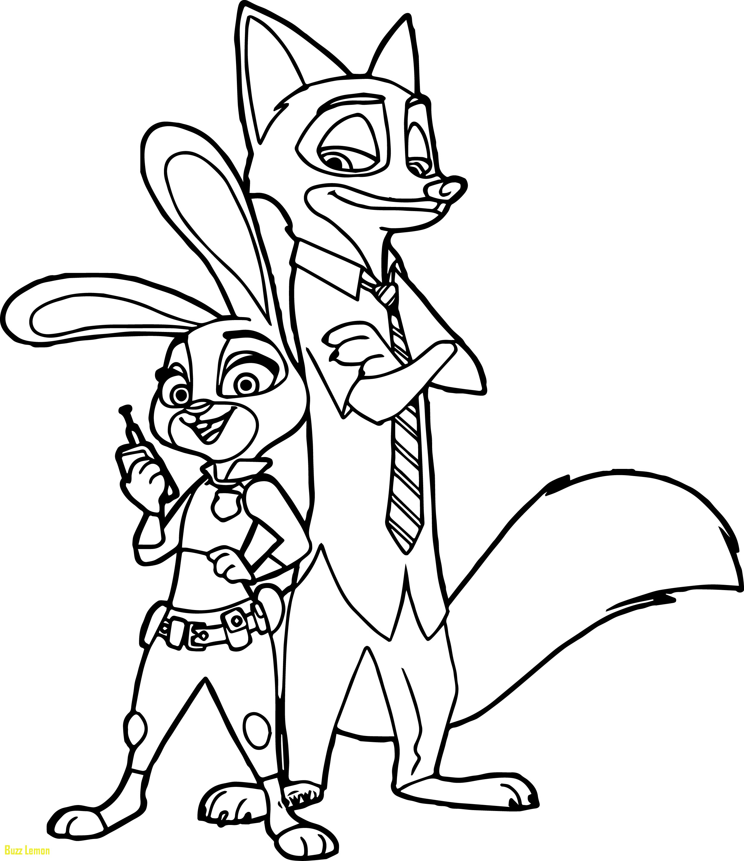 Unique Coloring Page Zootopia Buzz Coloring 2500x2892 Unique Coloring Page Zootopia Buzz Coloring