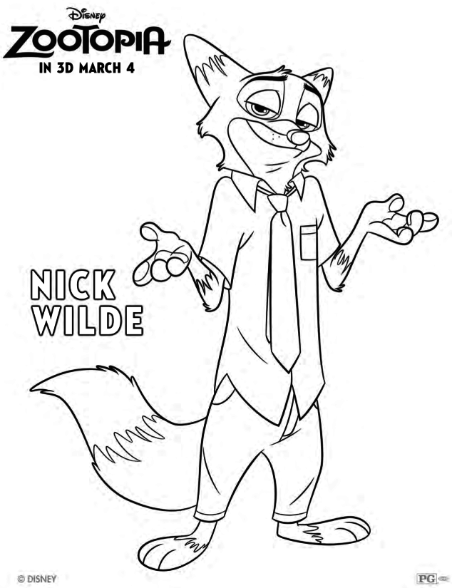 Zootopia Coloring Pages 278346 634x825 Zootopia Coloring Pages 278346
