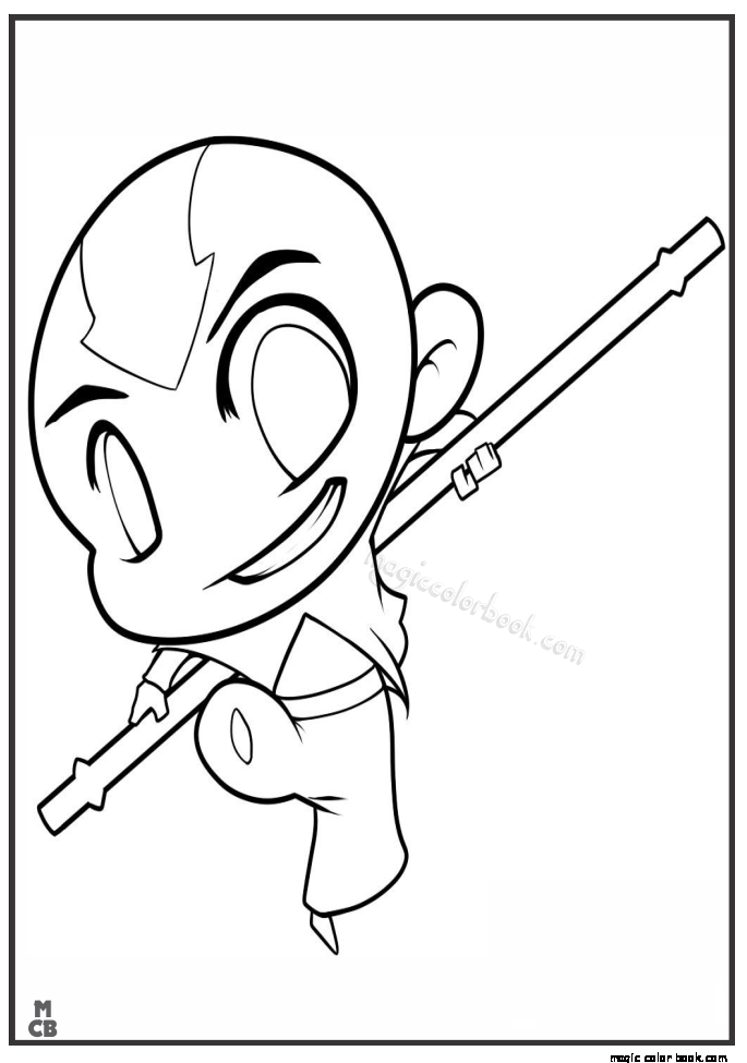 685x975 Avatar Aang Coloring Pages Online Free 38