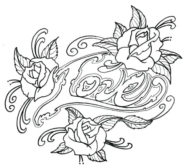 Extraordinary Heart Roses Coloring Pages Outline By Hearts 600x544 Extraordinary Heart Roses Coloring Pages Outline By Hearts