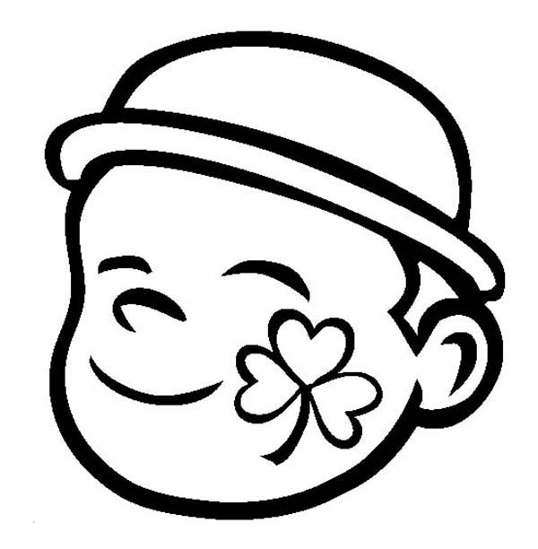 600x612 A Four Leaf Clover Face Paint Coloring Page Color Luna