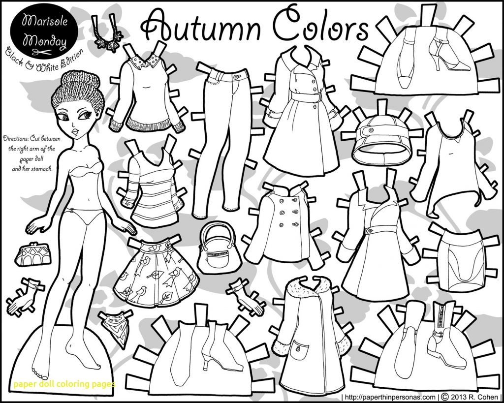 1024x819 Paper Doll Coloring Pages