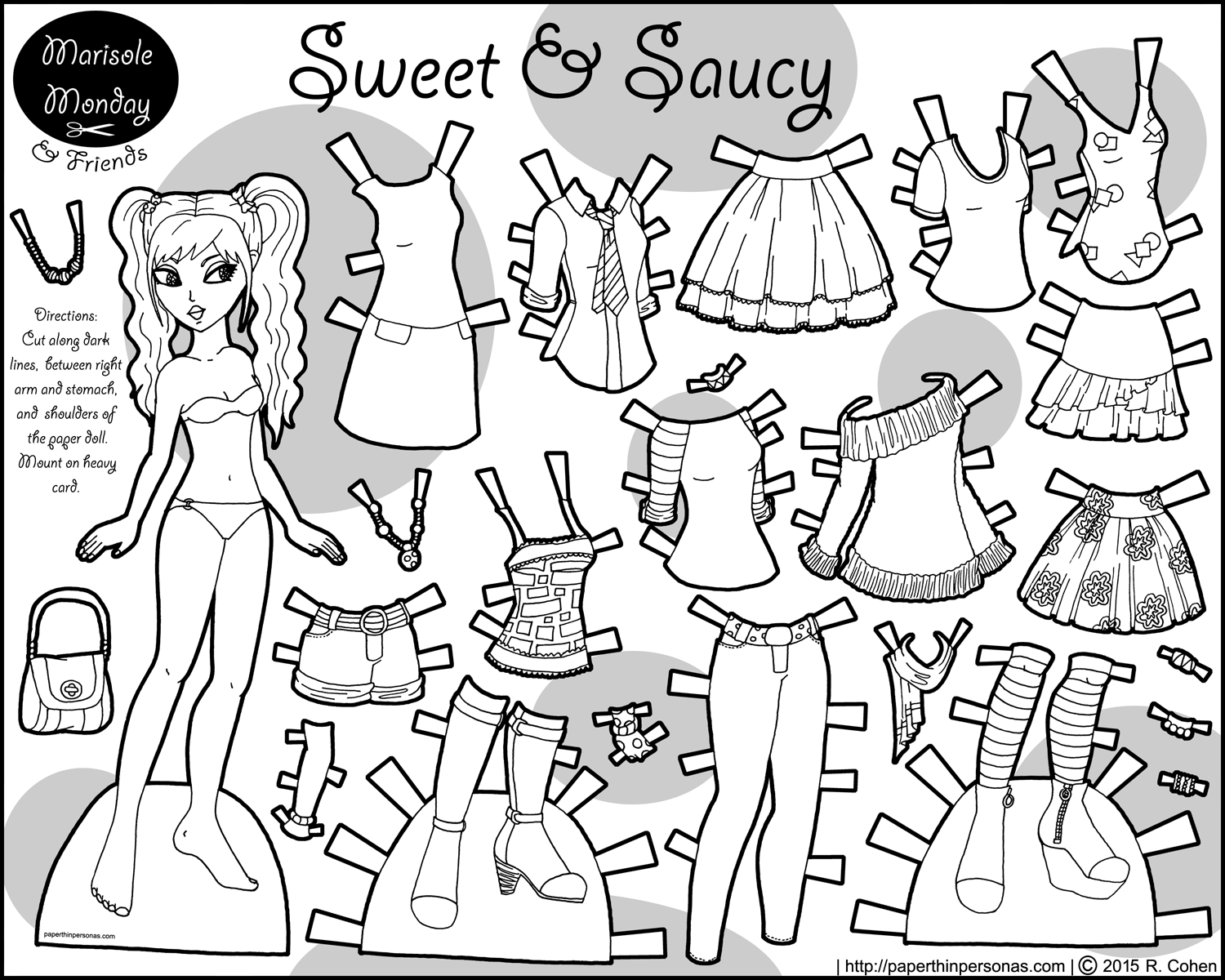 1500x1200 Coloring Pages Paper Dolls