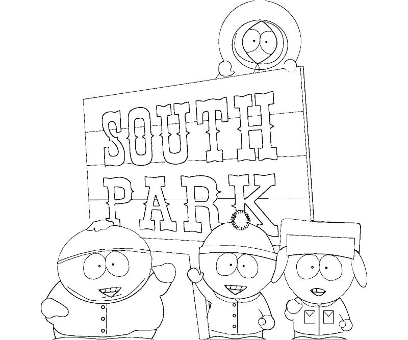 800x667 South Park Coloring Page Park Coloring Page South Park Coloring