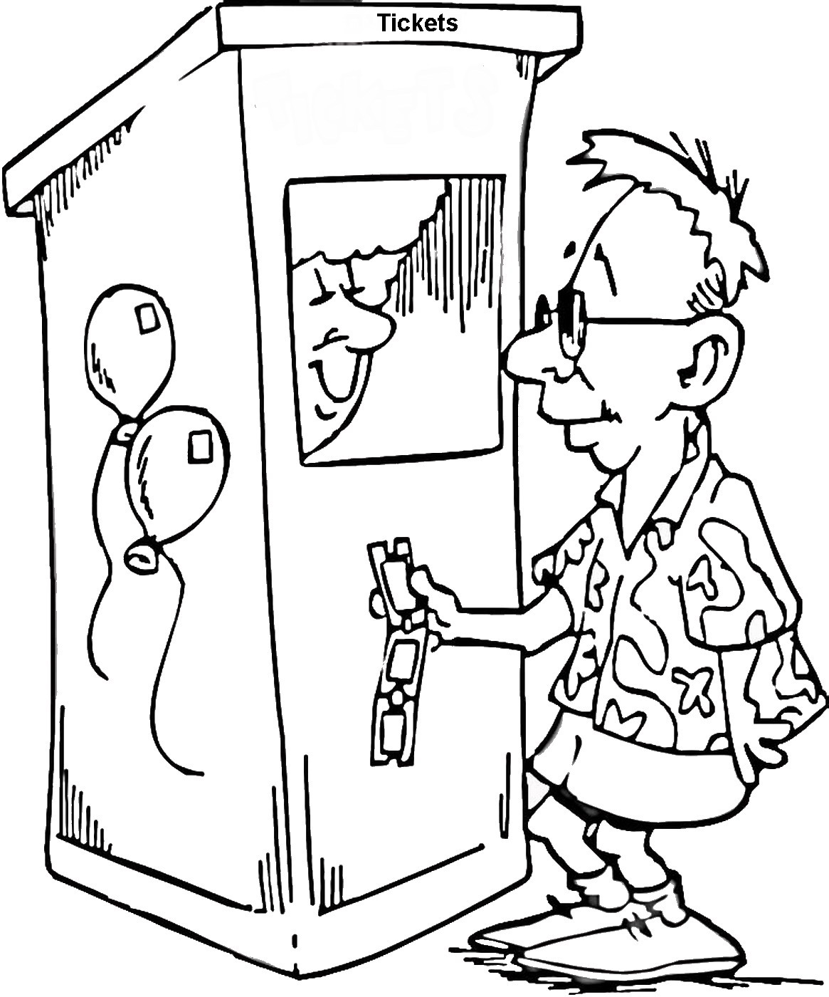 1165x1400 Amusement Park Coloring Pages