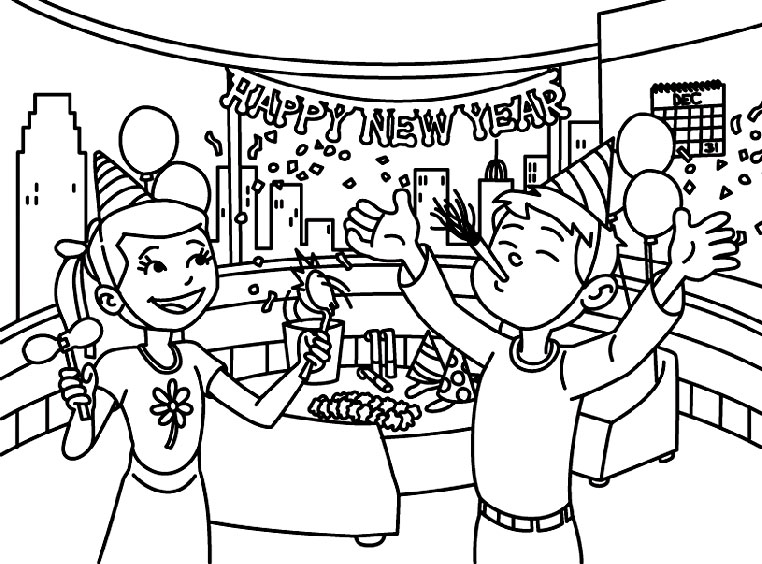 762x564 Free Happy New Year Colouring Pages For Kids