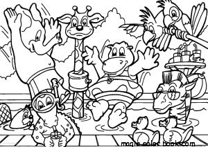 300x213 Animals Zoo Party Coloring Pages Free Online