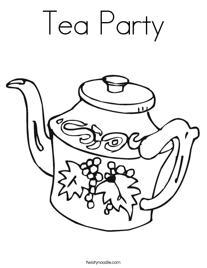685x886 Tea Party Coloring Page