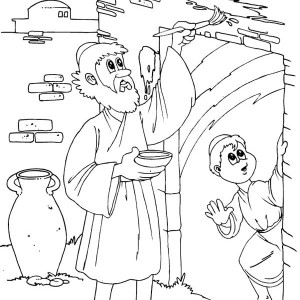 300x300 The Story Of Passover By Marking The Israelites Door Coloring Page