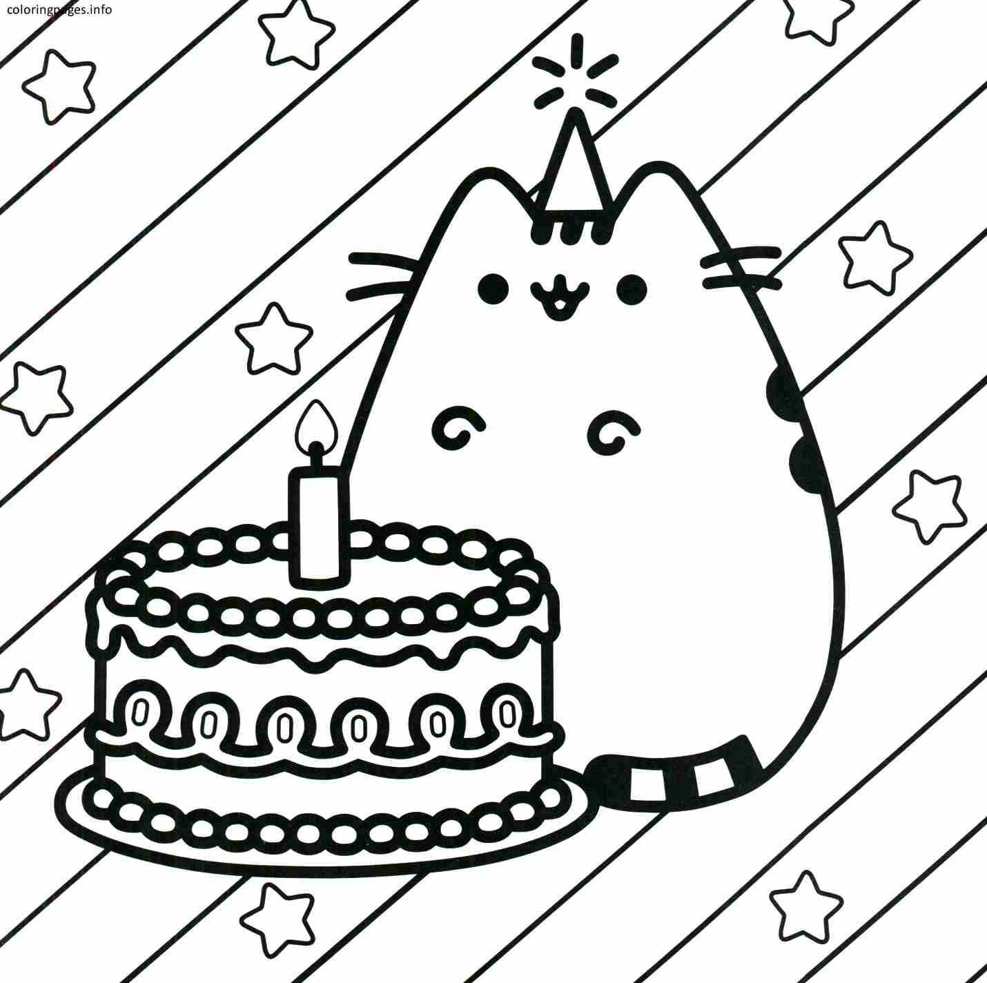 1430x1424 Pusheen Coloring Pages Pdf Free At And Pusheen Page Olegratiy