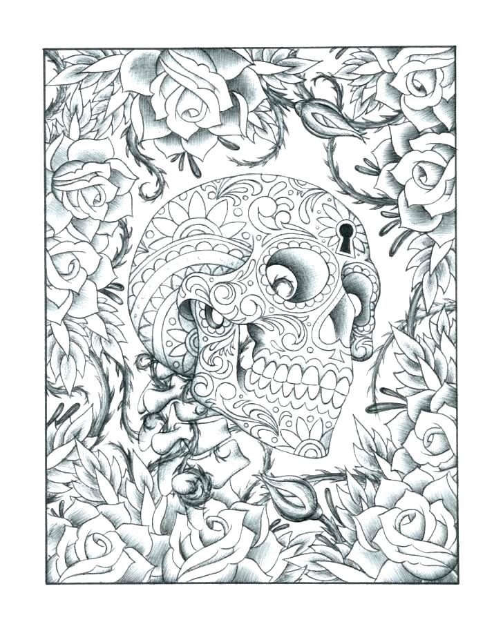 728x914 Sugar Skull Color Pages Free Printable Sugar Skull Coloring Pages