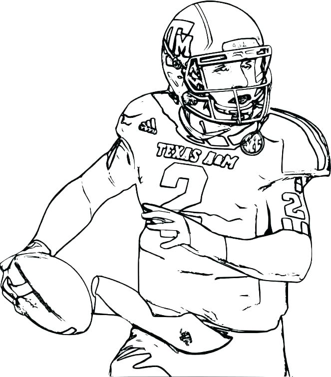 663x755 Football Players Coloring Pages Football Player Coloring Pages