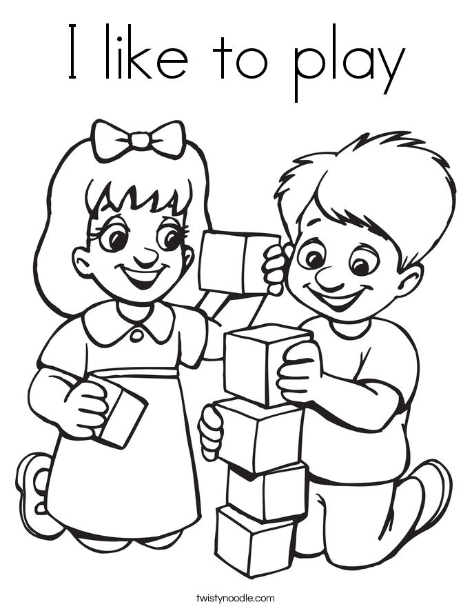 685x886 I Like To Play Coloring Page