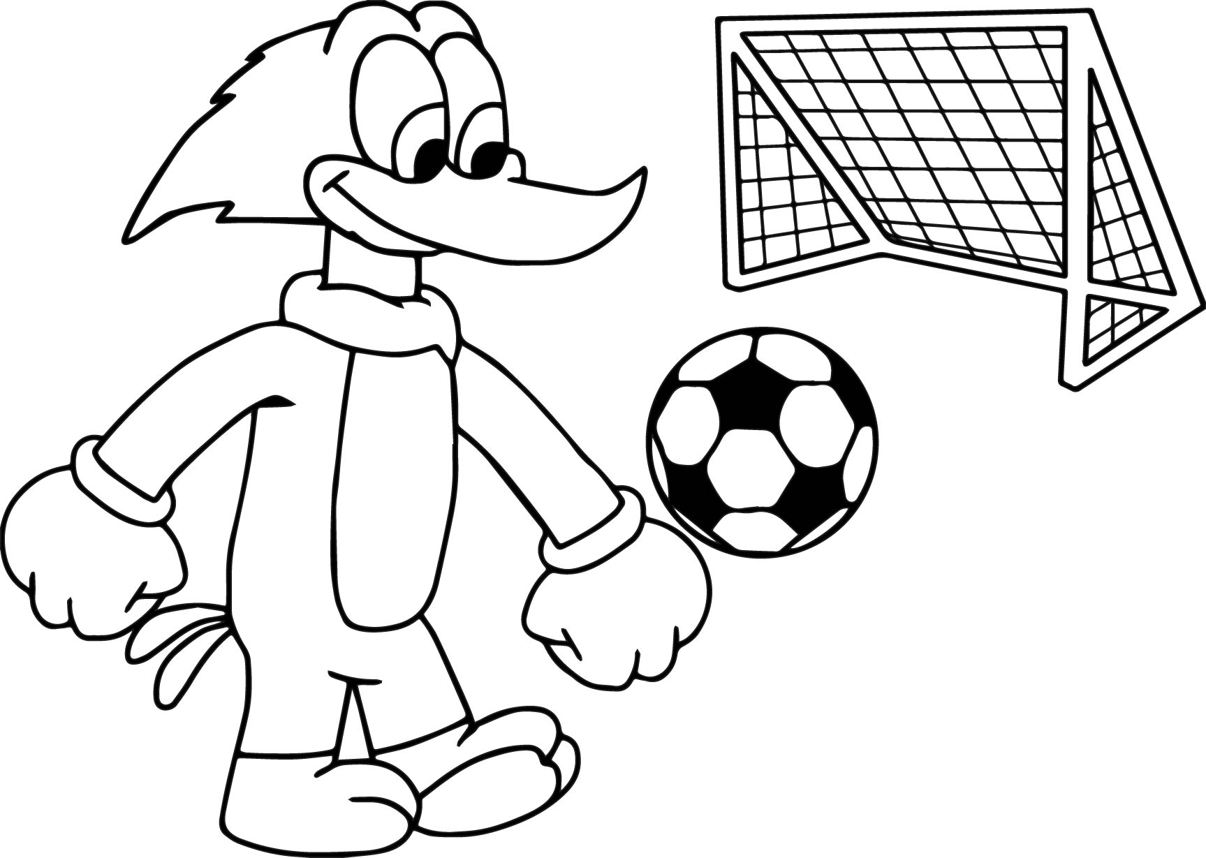 1727x1229 Stunning Design Soccer Coloring Pages Woody Woodpacker Play