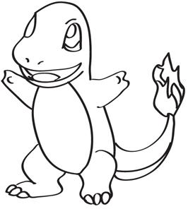 Charmander Pokemon Coloring Pages 266x296 Charmander Pokemon Coloring Pages