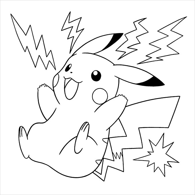680x680 Pikachu Coloring Pages Pokemon Go Pikachu Flying Coloring Page