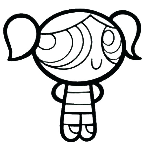 600x603 Powerpuff Blossom Coloring Pages Bubbles Page Is One Of The Girls