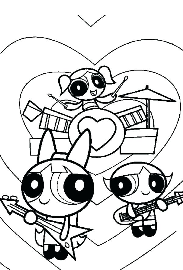 600x884 Powerpuff Blossom Coloring Pages Power Puff Girls Page Girl