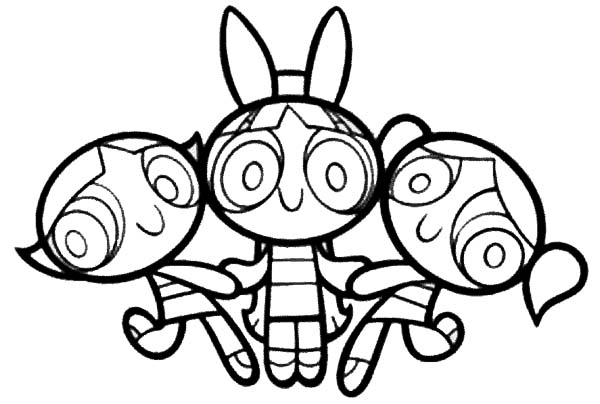 600x404 The Powerpuff Girls Love Each Other Coloring Page Color Luna