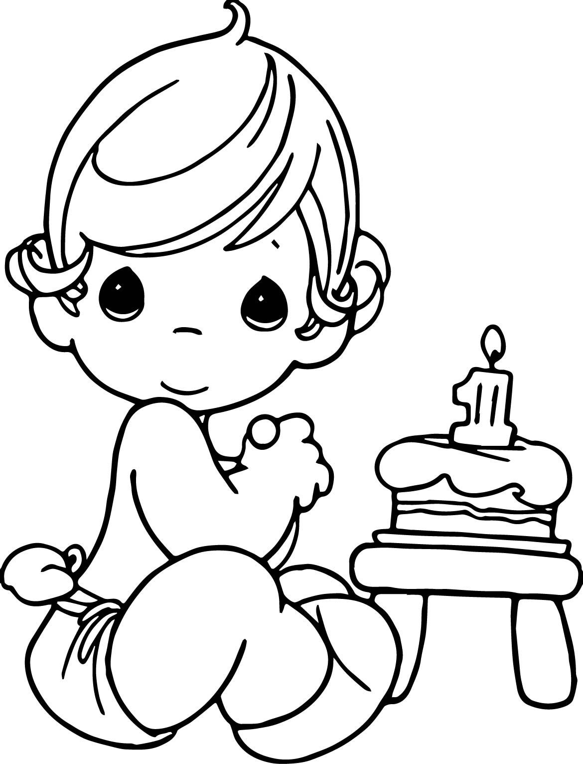 1170x1532 Precious Moments Happy Birthday Coloring Page Wecoloringpage