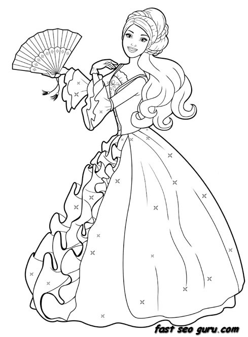 Print Barbie Princess Coloring Pages 489x665 Print Barbie Princess Coloring Pages