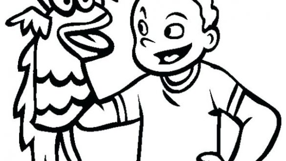 585x329 Puppet Coloring Pages A Puppets Free Kids To Print