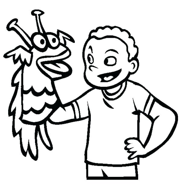 600x612 Puppet Coloring Pages Puppet Coloring Pages Master Five Nights