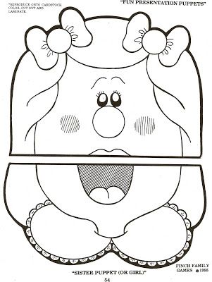 301x400 Paper Bag Puppets Printables Lds Nursery Color Pages 20