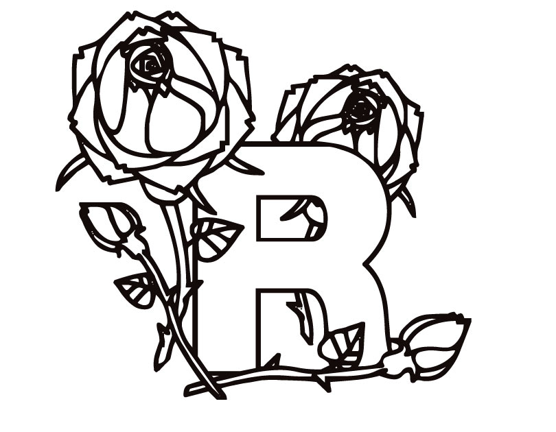 810x630 Letter R (Kiddy) Coloring Page