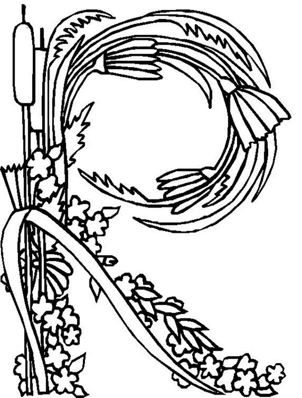 600x789 Alphabet Flowers Letter R Coloring Pages Batch Coloring