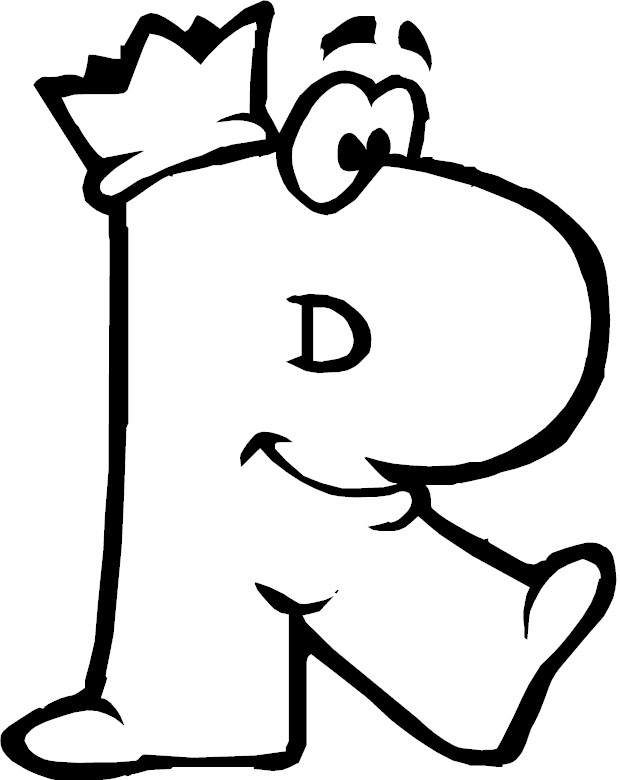 620x780 Funny Letter R Coloring Page