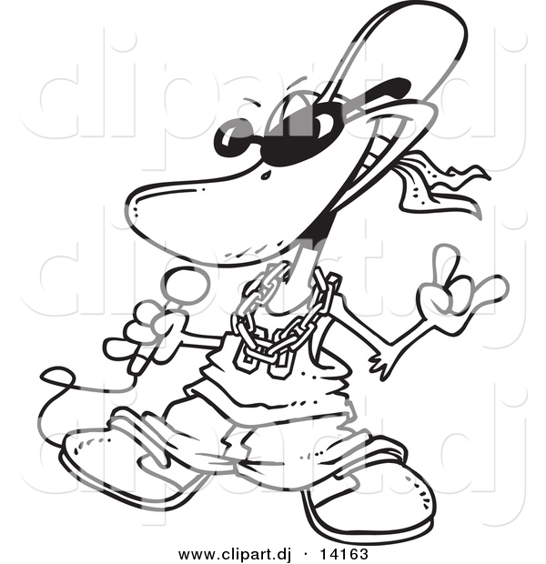Vector Of Cartoon Duck Rapper 600x620 Vector Of Cartoon Duck Rapper