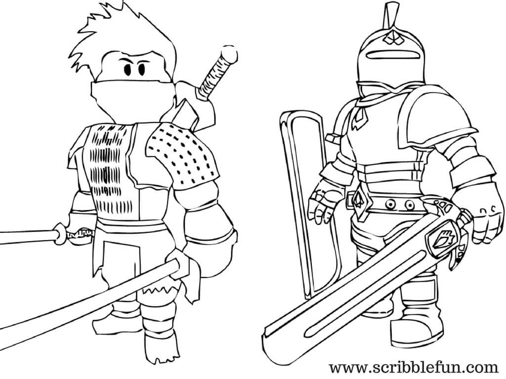 Roblox Coloring Pages Knight And Ninja 0 1024x768 Roblox Coloring Pages Knight And Ninja 0