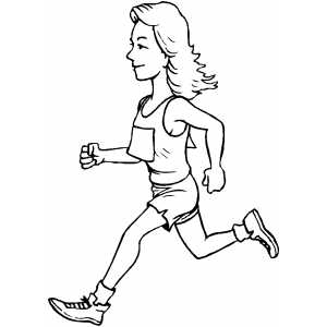 Runner Girl Coloring Page 300x300 Runner Girl Coloring Page